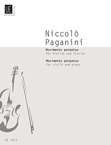 Universal Edition Niccolò Paganini: Movimento perpetuo for violin and piano Sheet Music