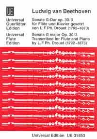 Universal Edition Beethoven: Sonata for flute and piano, Op. 30, No. 3 Sheet Music