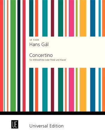 Gál, Hans: Concertino op.82 : für Flöte (Altblockflöte) und Klavier Sheet Music
