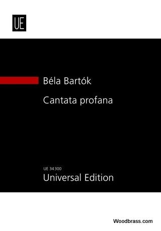 "Cantata profana" die Zauberhirsche, Studienpartitur für Tenor, Bariton, Chor SATB und Orchester von Béla Bartók Sheet Music