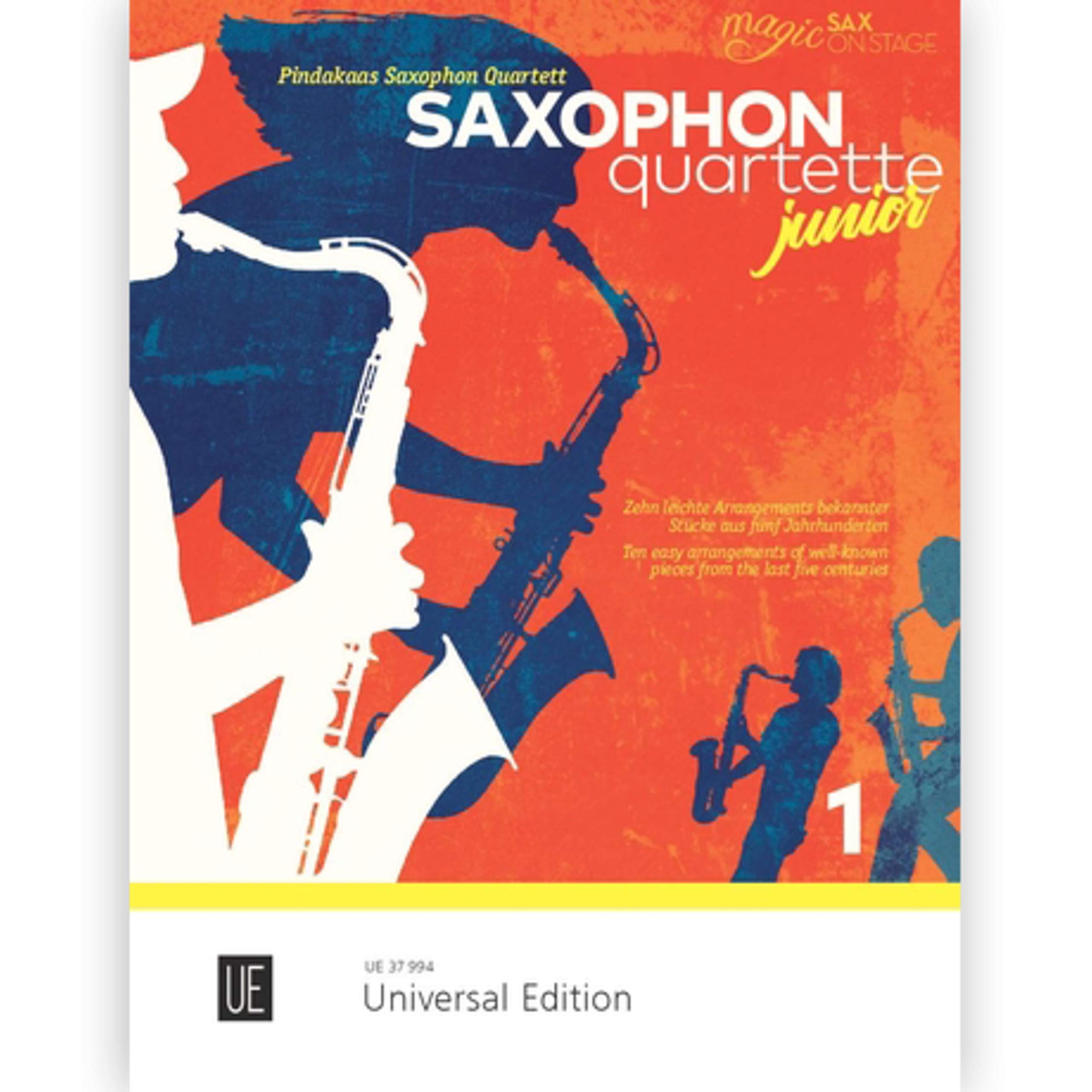 Saxophonquartette junior 1: Zehn leichte Arrangements bekannter Stücke aus fünf Jahrhunderten. Band 1. Saxophonquartett (AATB/AATT). Partitur und Stimmen. (MAgic Sax on stage) Sheet Music