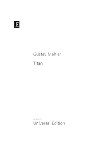 Product Image: Gustav Mahler Titan: Study score (Study score series)