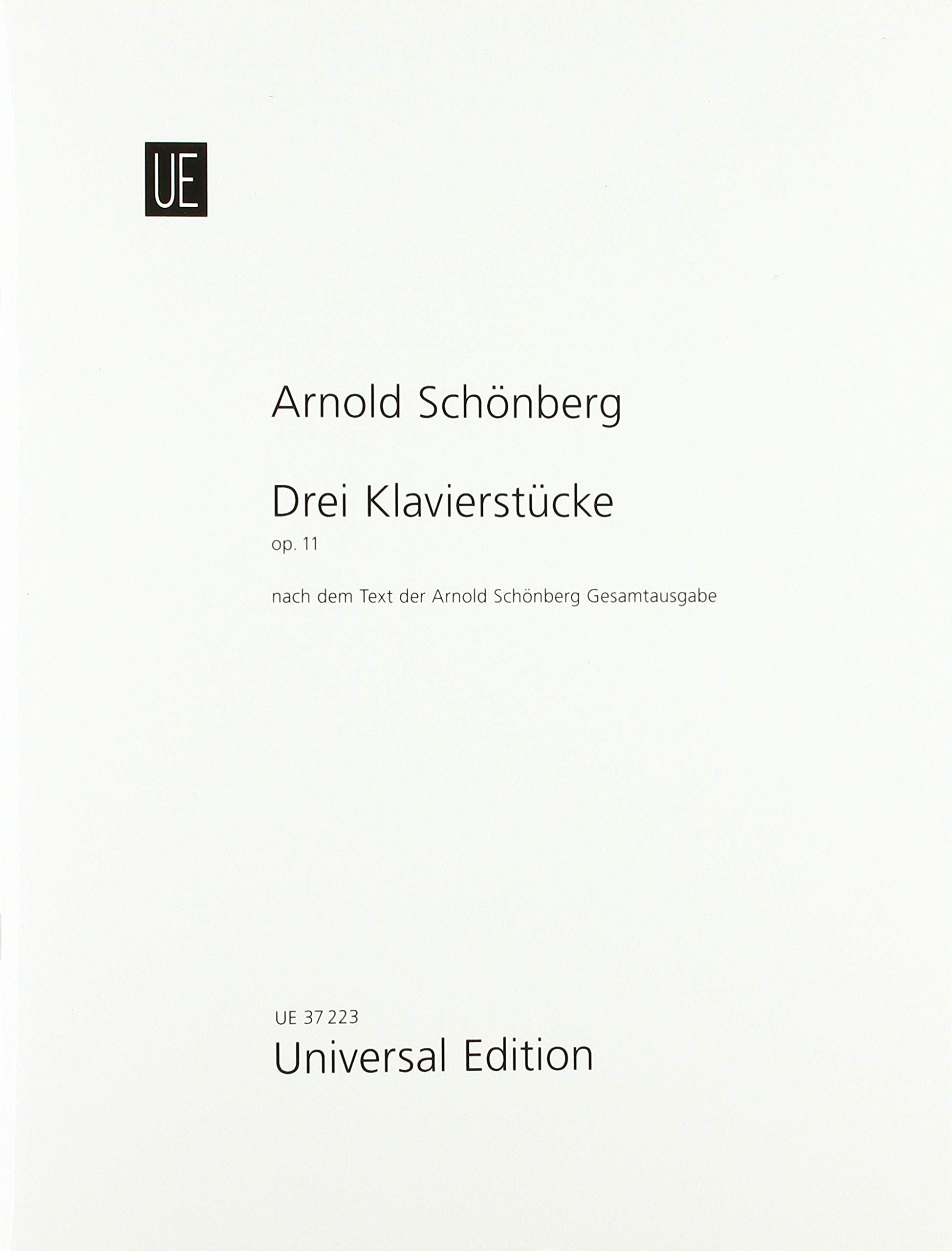 3 Klavierstücke: op. 11. Klavier. Partitur. Sheet Music