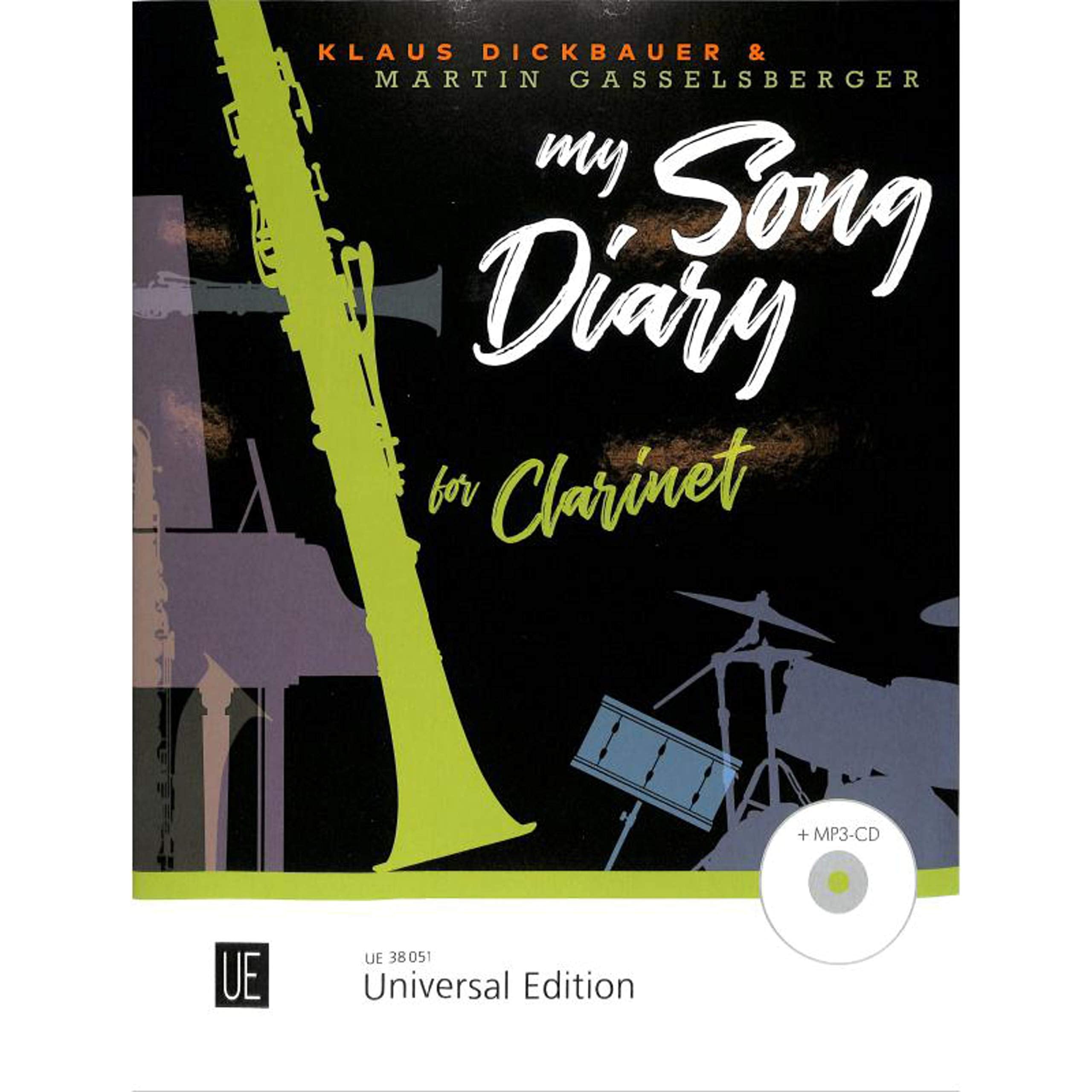 My Song Diary: Zwölf leichte bis mittelschwere Stücke. Klarinette mit CD oder Klavierbegleitung. Ausgabe inkl. Play-Along. Sheet Music