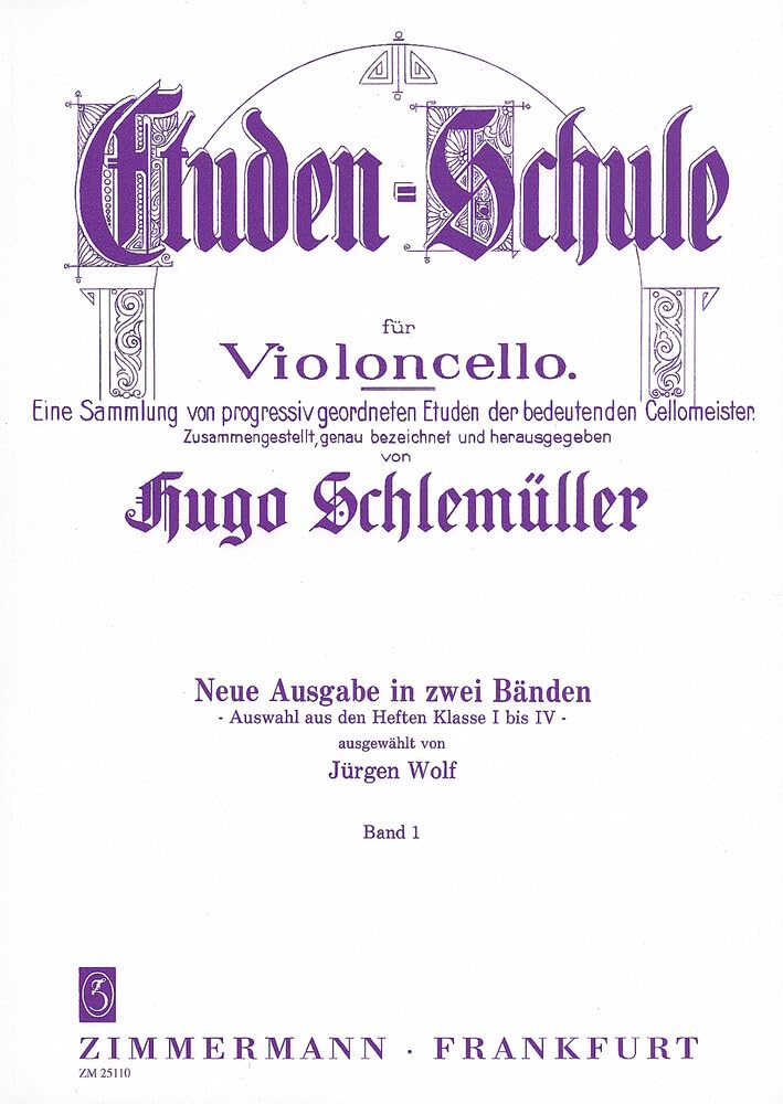 Etüden-Schule: Auswahl aus Klasse I bis IV. Band 1. Violoncello. Sheet Music