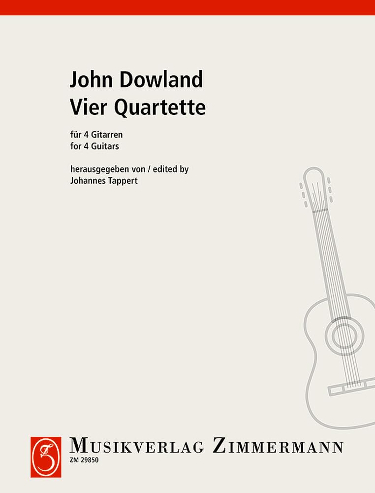 Vier Quartette: 4 Gitarren. Partitur und Stimmen. Sheet Music