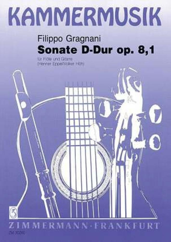 Sonate en ré majeur: op. 8/1. flute and guitar. Sheet Music