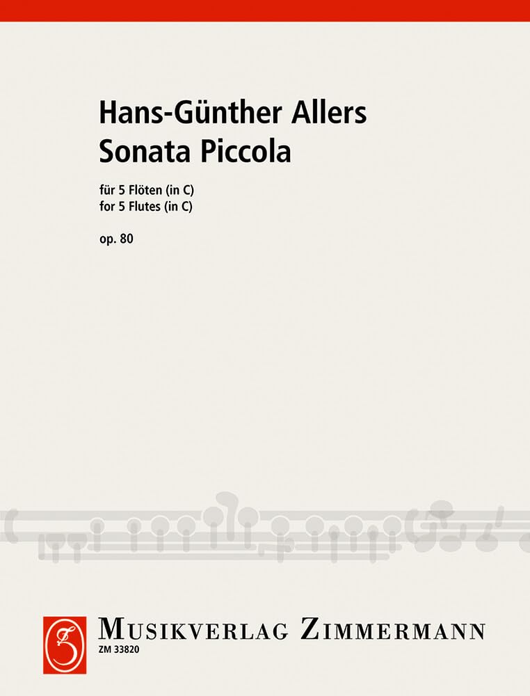 Sonata Piccola: op. 80. 5 flutes in C. Partition et parties. book