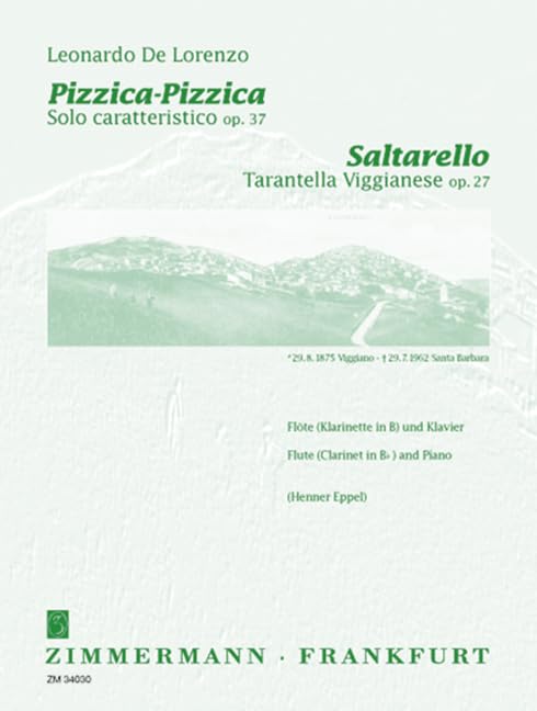 Saltarello/Pizzica-Pizzica: op. 27/op. 37. Flöte (Klarinette in B) und Klavier. Sheet Music