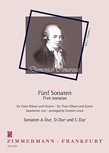 5 Sonaten: Sonaten A-Dur, D-Dur, C-Dur. Heft 2. Flöte (Oboe) und Gitarre. Sheet Music