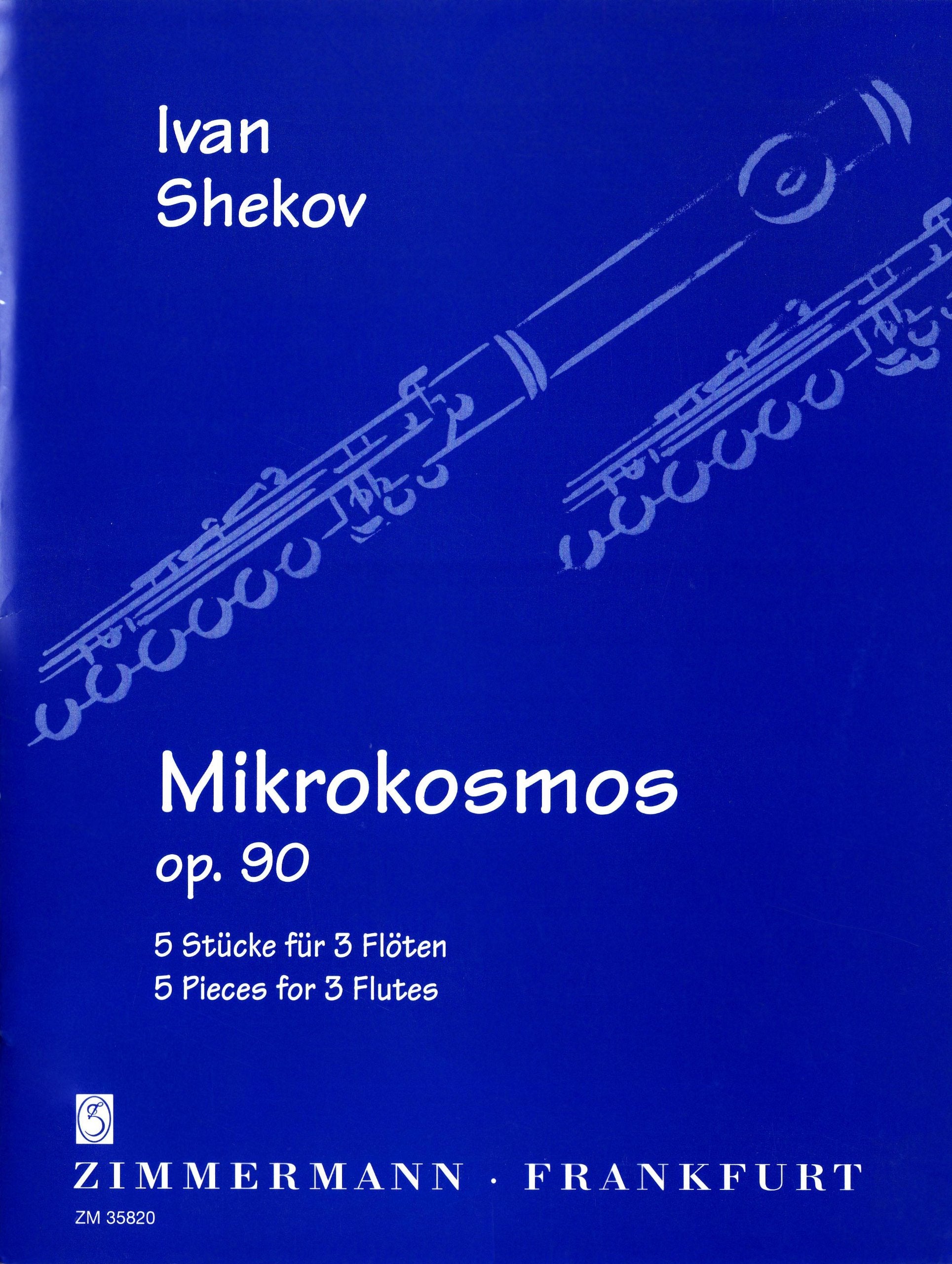 Mikrokosmos: 5 Stücke. op. 90. 3 Flöten. (Jahresgabe FdQ) Sheet Music