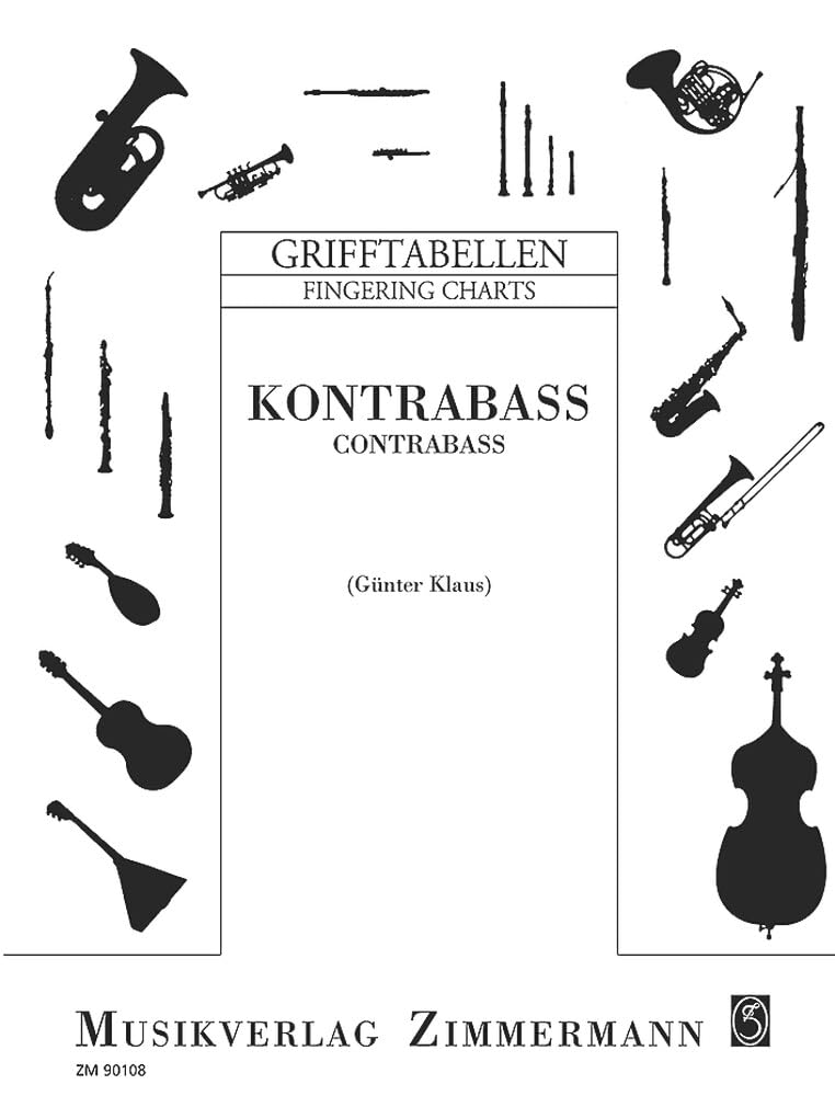 Grifftabelle für Kontrabass Sheet Music