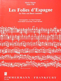 Les Folies d'Espagne. Flöte, Klavier Sheet Music