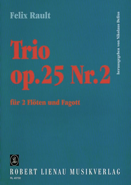 Trio: op. 25,2. 2 flutes and bassoon. Partition et parties. book