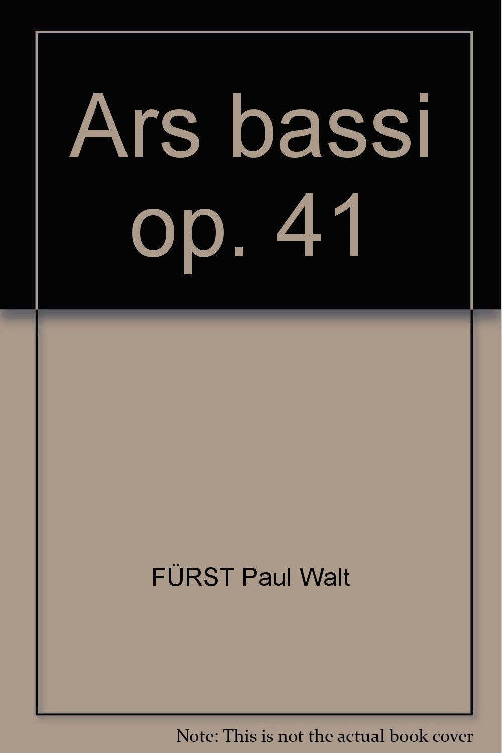 Paul Walter Fürst-Ars bassi-BOOK Books