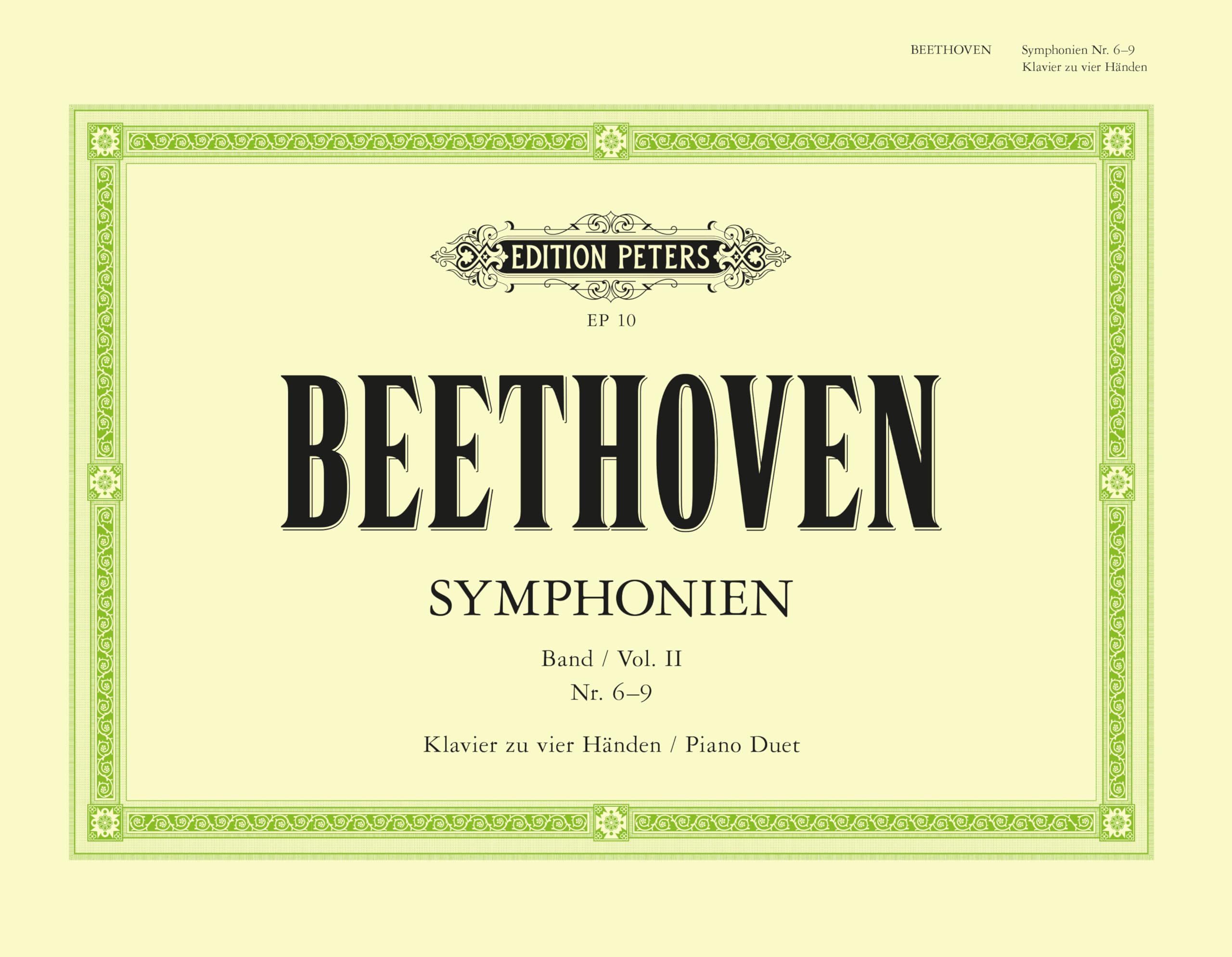 Symphonies Arranged for Piano Duet: Nos. 6-9 (2) (Edition Peters, 2, Band 2) Sheet Music