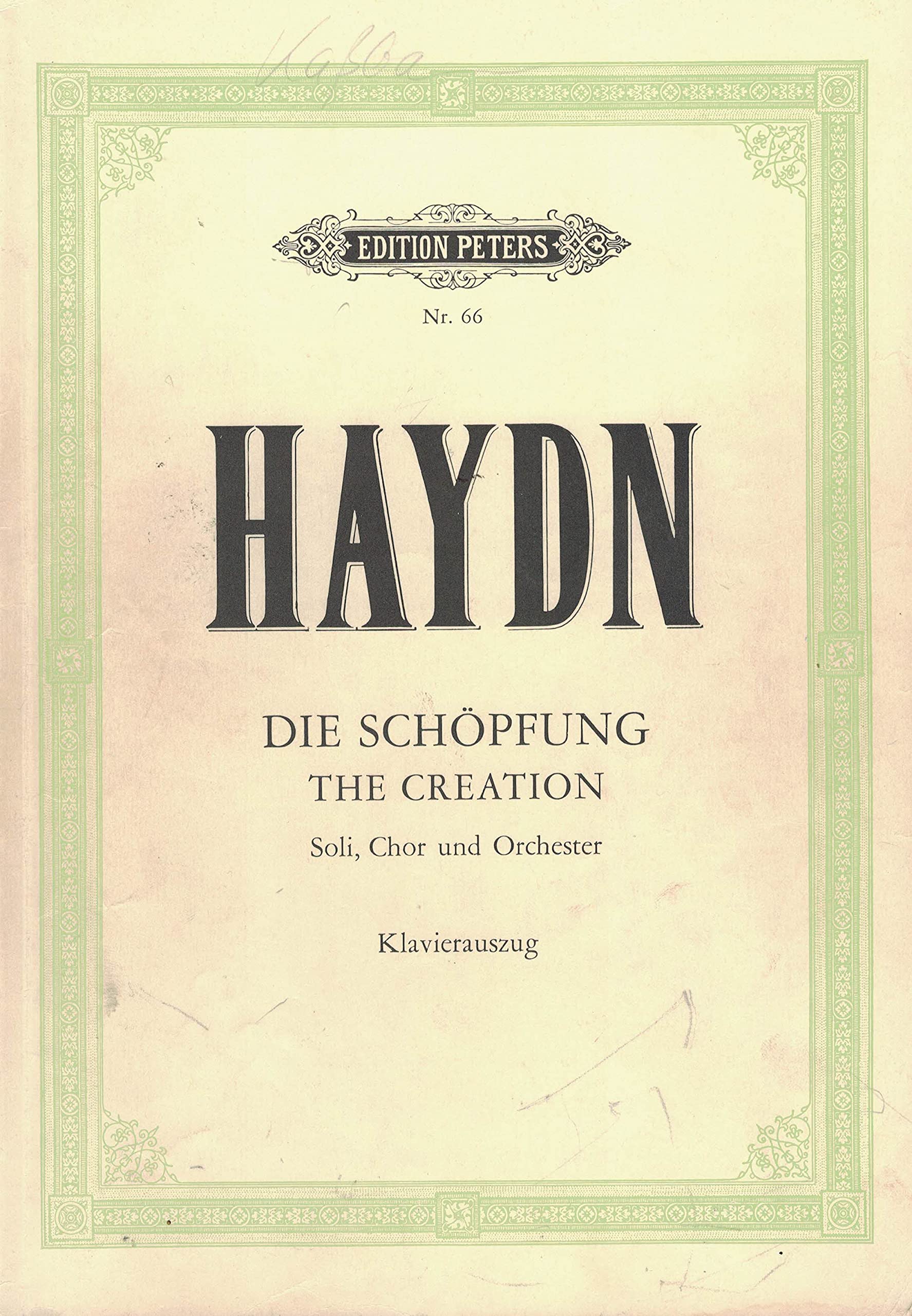 Die Schoepfung. Klavierauszug Sheet Music