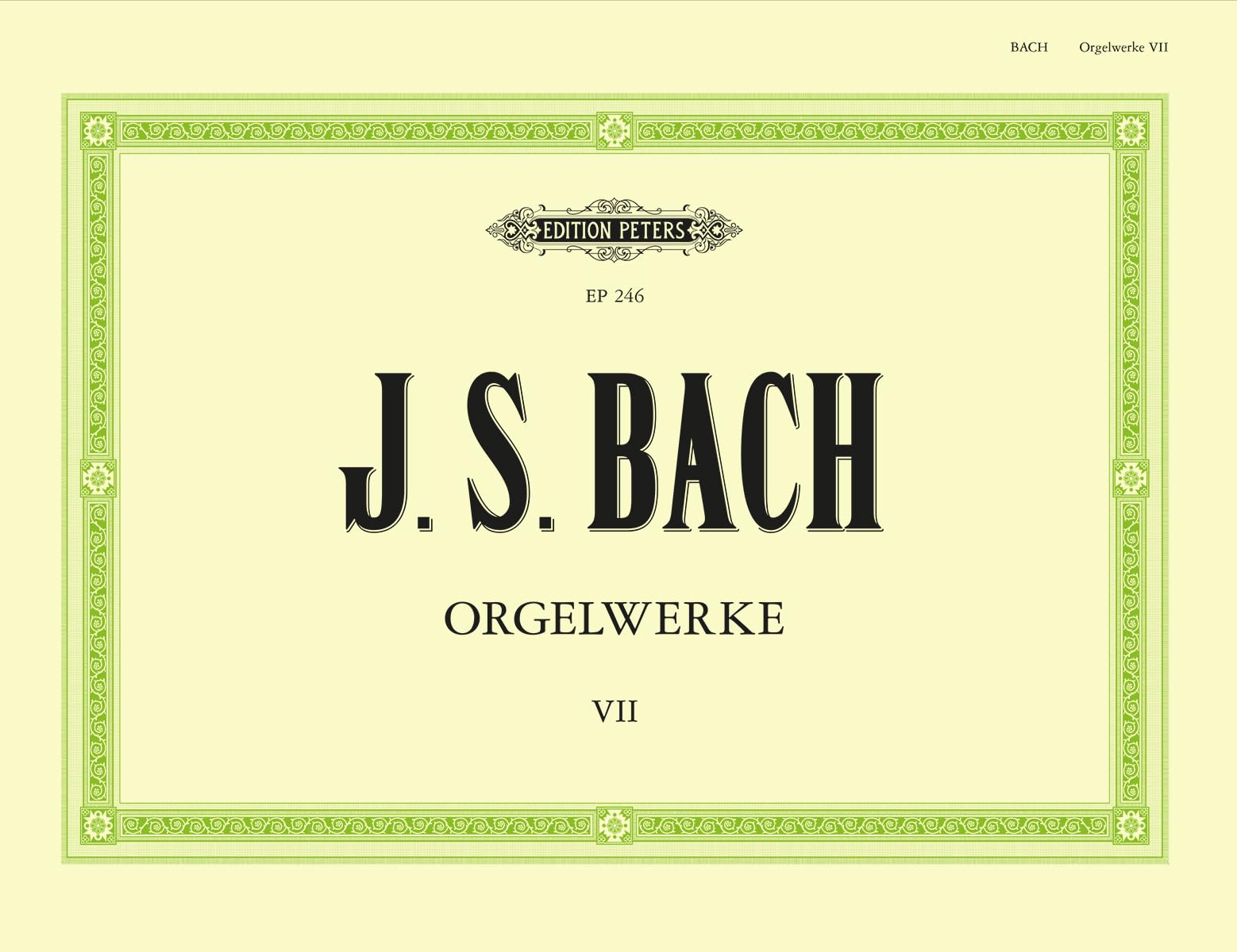 ORGELWERKE 7 CHORALVORSPIELE K-Z ORGUE Sheet Music