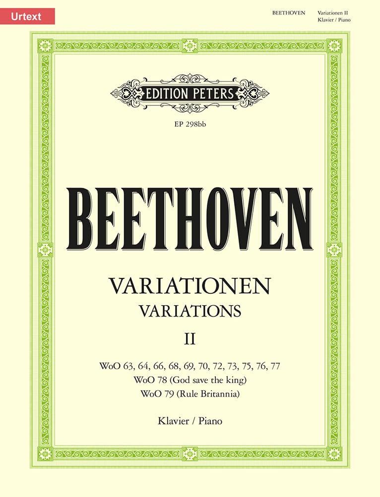 Variations for Piano: Woo 63, 64, 66, 68-70, 72, 73, 75-79, Anh. 10 (2) (Edition Peters, 2, Band 2) Sheet Music