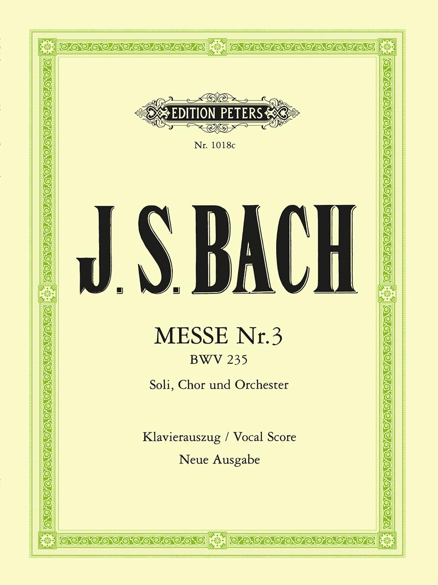 MASS NO.3 IN G MINOR BWV 235 Sheet Music