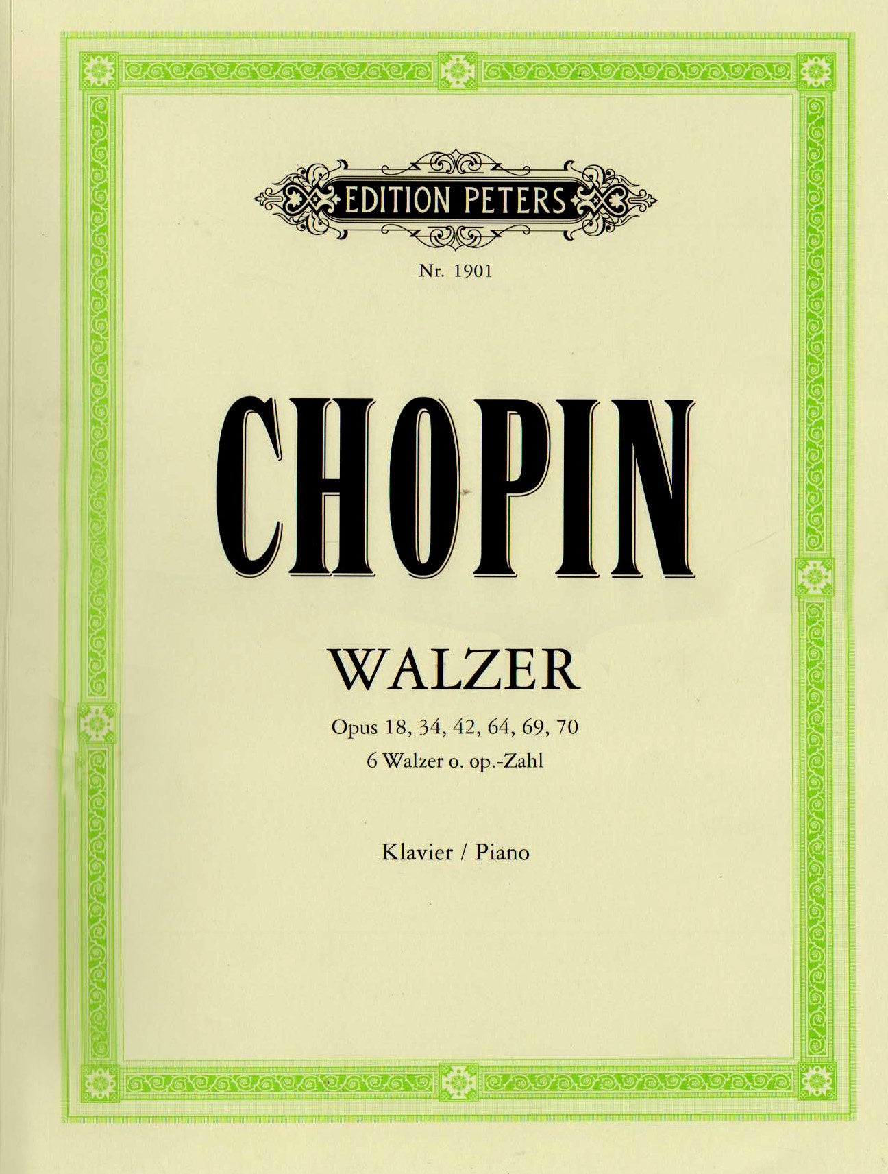 Walzer, Klavier: Op.18, 34, 42, 64, 69, 70 + 6 Walzer ohne op.-Zahl Sheet Music
