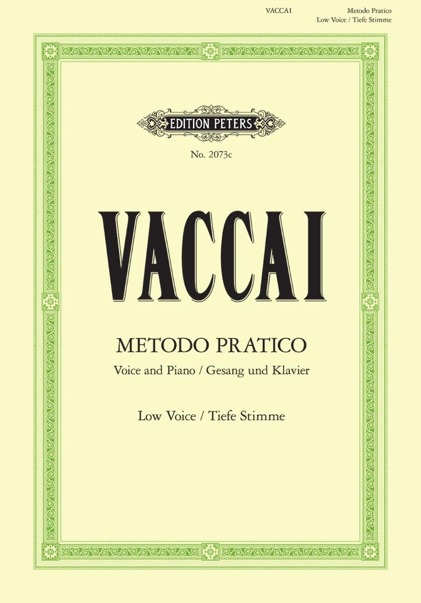 Metodo Pratico di Canto Italiano: Tiefe Singstimme / (für Gesang und Klavier) Art & Literature Books
