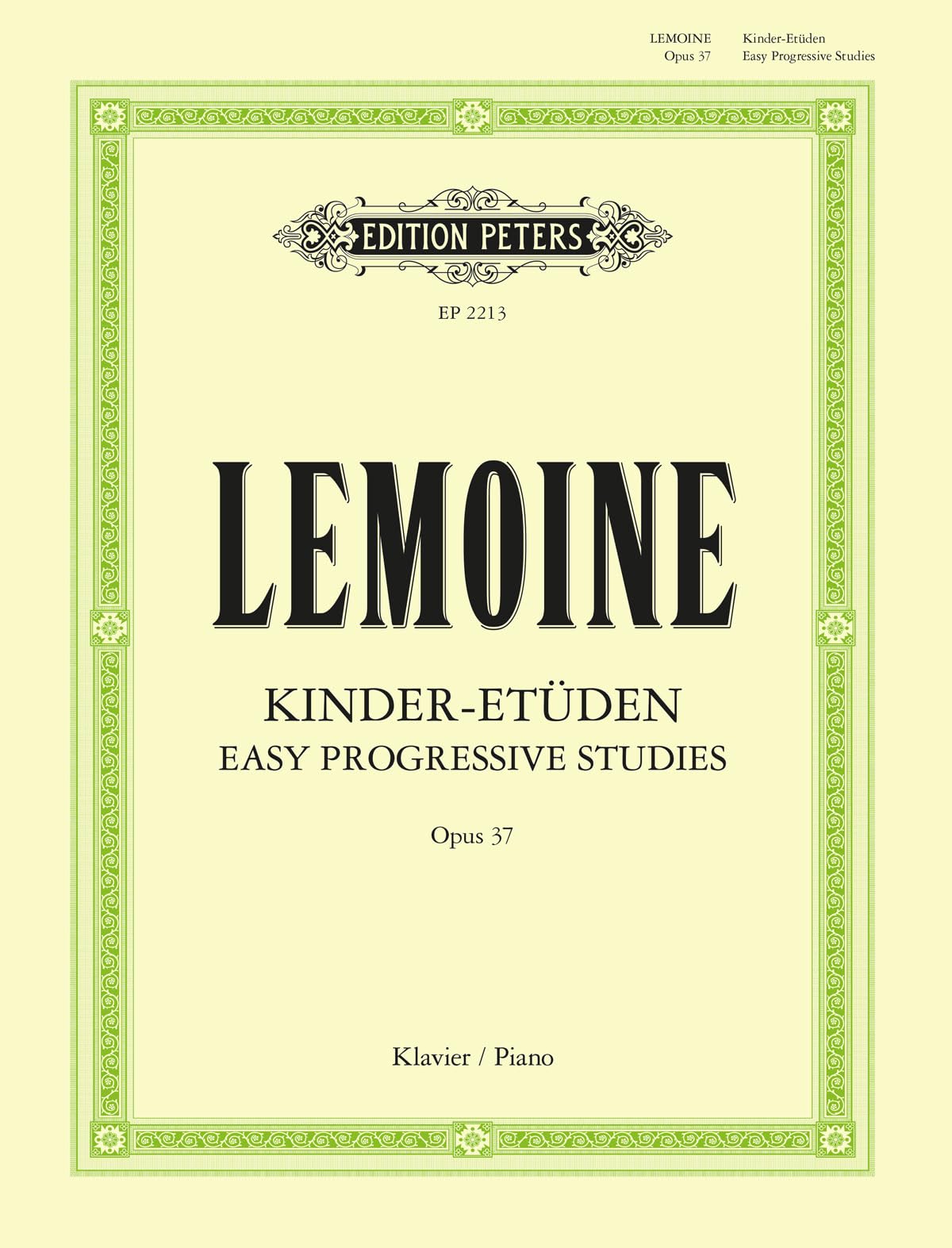 Kinder-Etüden op. 37 Art & Literature
