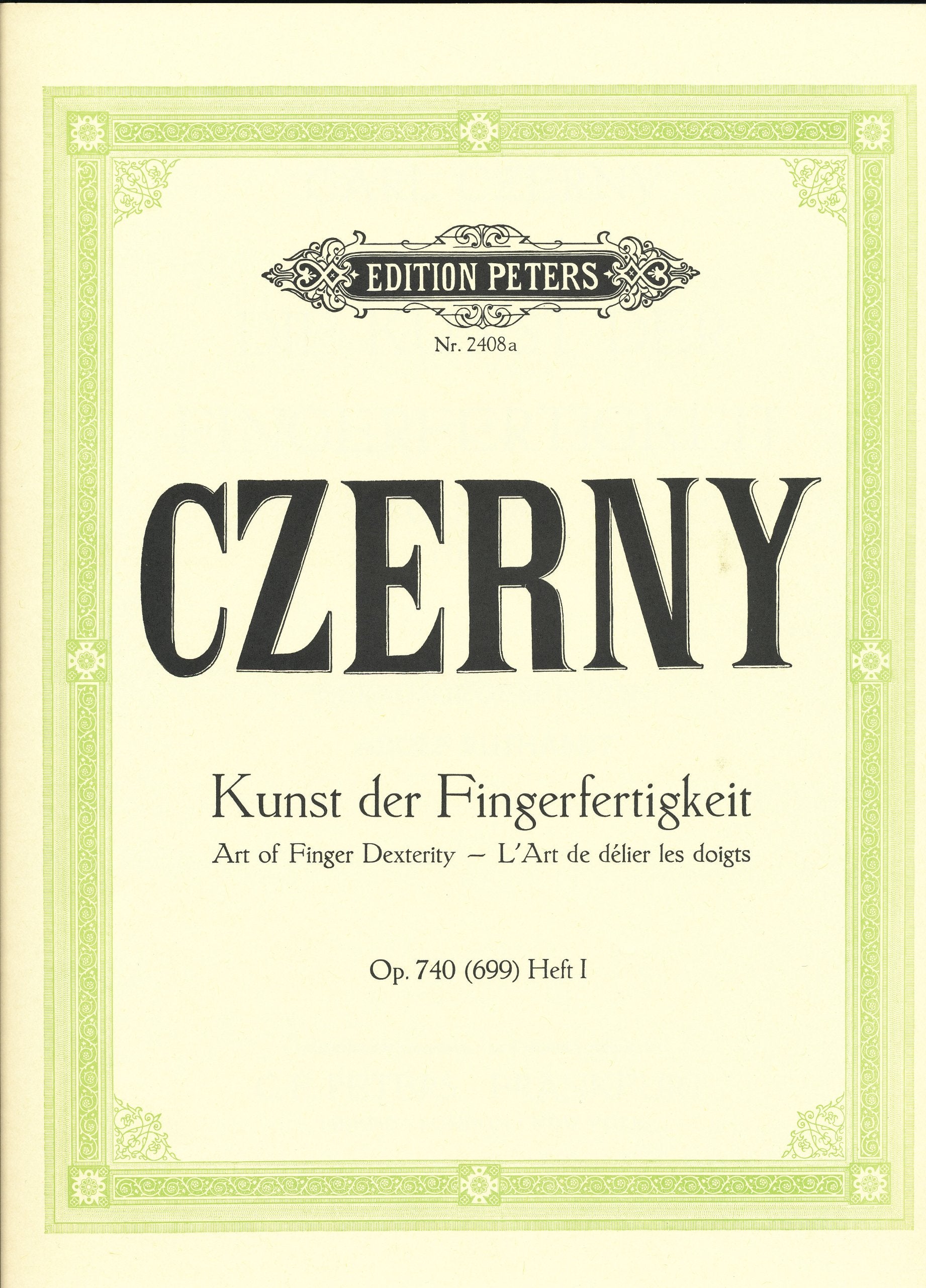 KUNST FINGERFERTIGKEIT 1 OP.740 PIANO Arts & Music