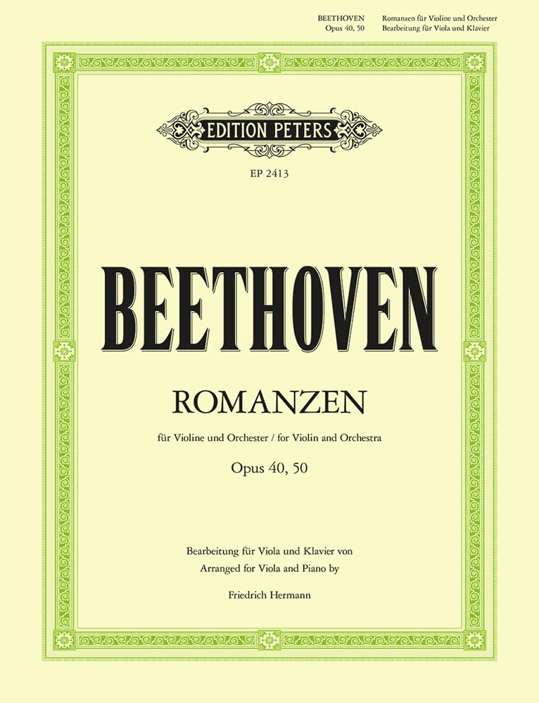 Romances for Violin and Orchestra Arranged for Viola and Piano: Opp. 40, 50 (Edition Peters) Sheet Music