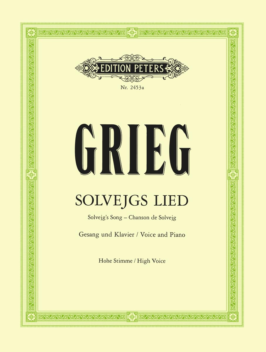 Solveig's Song High Voice: From Peer Gynt (Edition Peters) Sheet Music