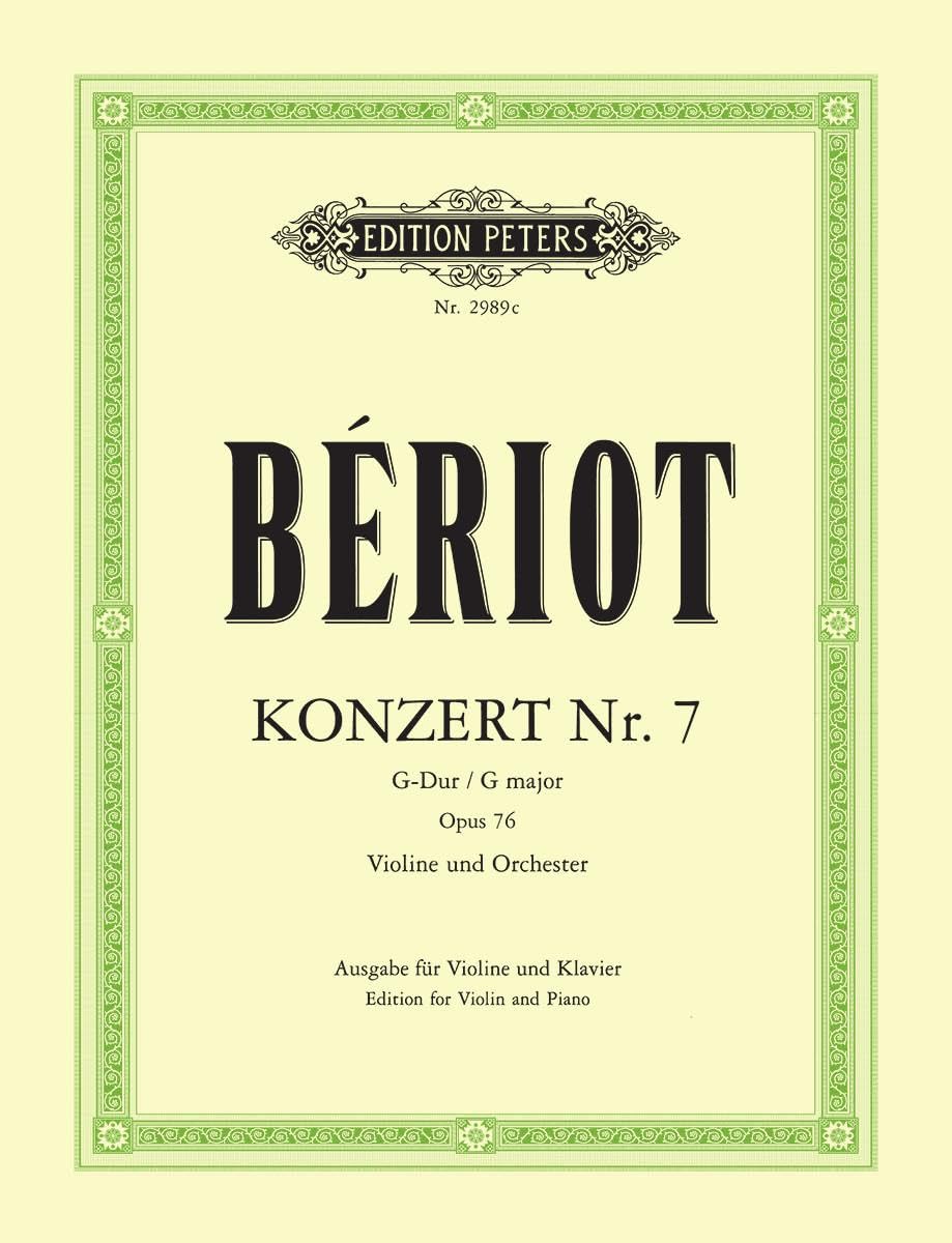 Concerto No. 7 in G Op. 76 Edition for Violin and Piano: Edition for Violin and Piano (Edition Peters) Sheet Music
