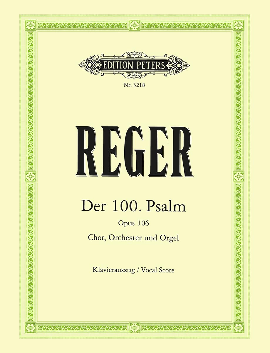 Reger: 100th Psalm Op.106 (Vocal Score) (EP3218) book