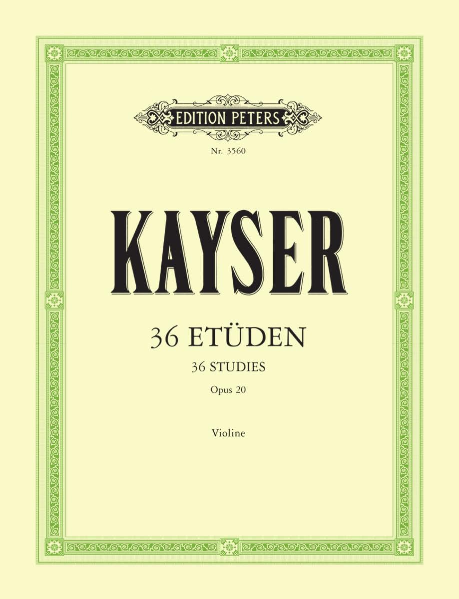 36 Etüden op. 20 "Für die Violine"" (Edition Peters) book