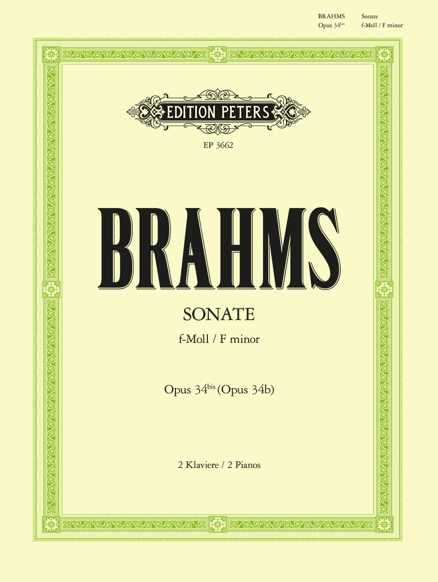 Sonate f-Moll für zwei Klaviere zu vier Händen: Nach dem Quintett op. 34 / Sonaten, Kl 1 2, op. 34bis Sheet Music