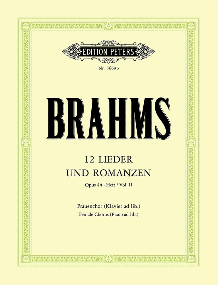 12 Lieder Und Romanzen Op. 44 Vol. 2 Sheet Music