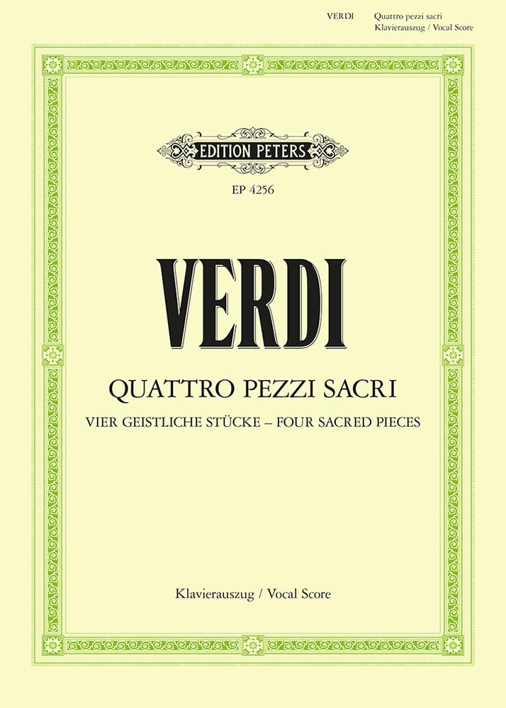 Quattro Pezzi Sacri (4 Sacred Pieces) (Vocal Score) Sheet Music