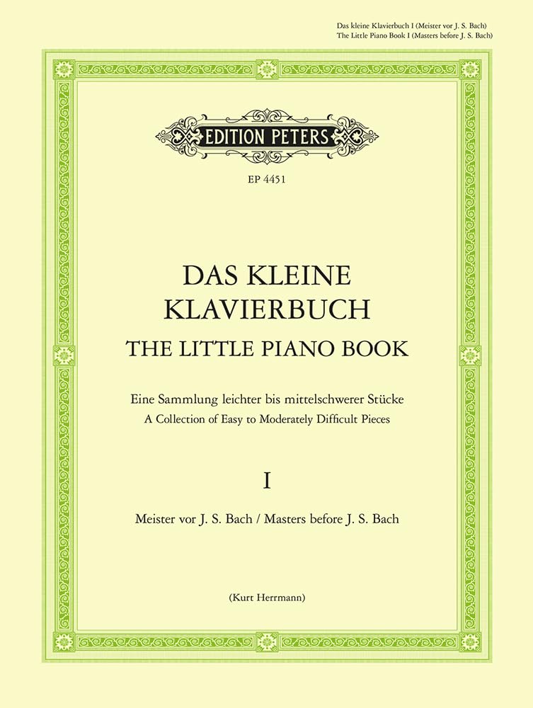 LITTLE PIANO BOOK VOL.1: MASTERS BEFORE J.S. BACH PIANO Sheet Music