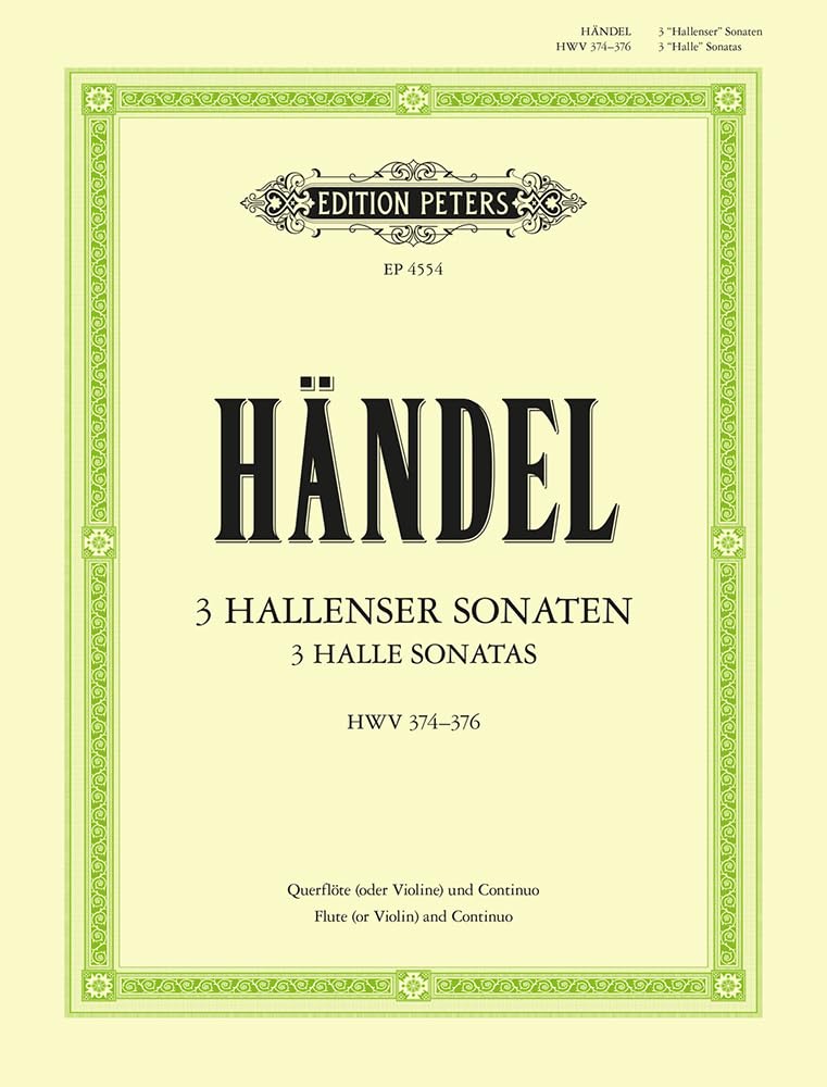 Flute Sonatas, Complete in 3 volumes, Vol.1: Violoncello ad lib. (Woehl) (Edition Peters) Essays & Short Stories