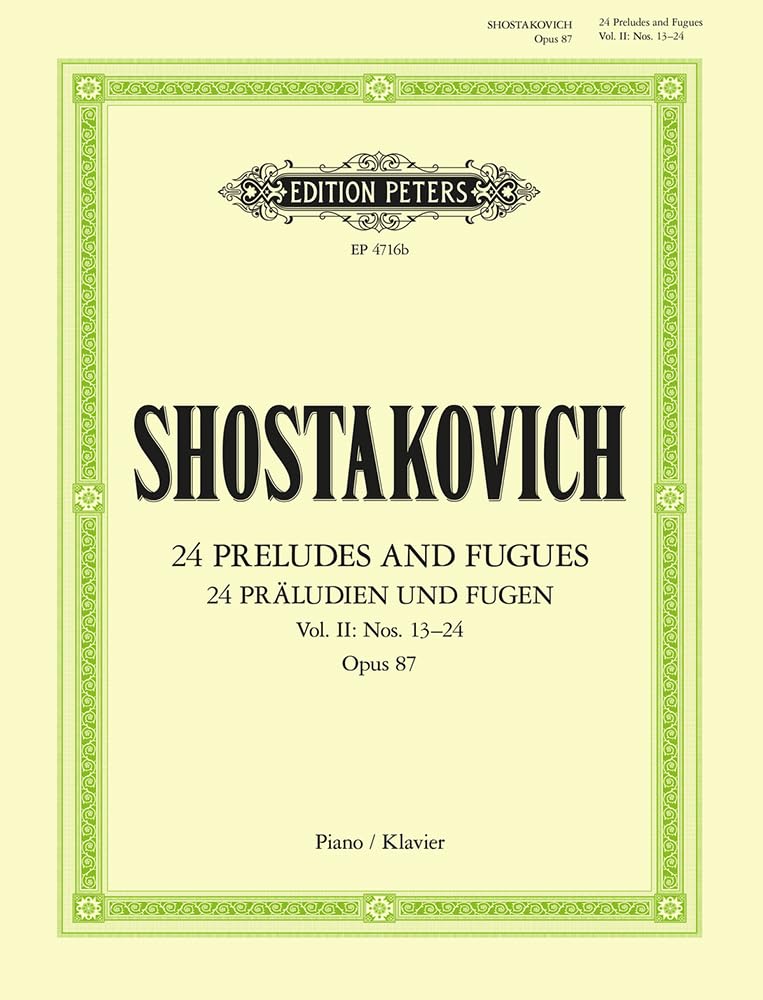 Dmitri Schostakovitsch: 24 Preludes And Fugues Op.87 (Piano) - Book 2. Für Klavier Sheet Music