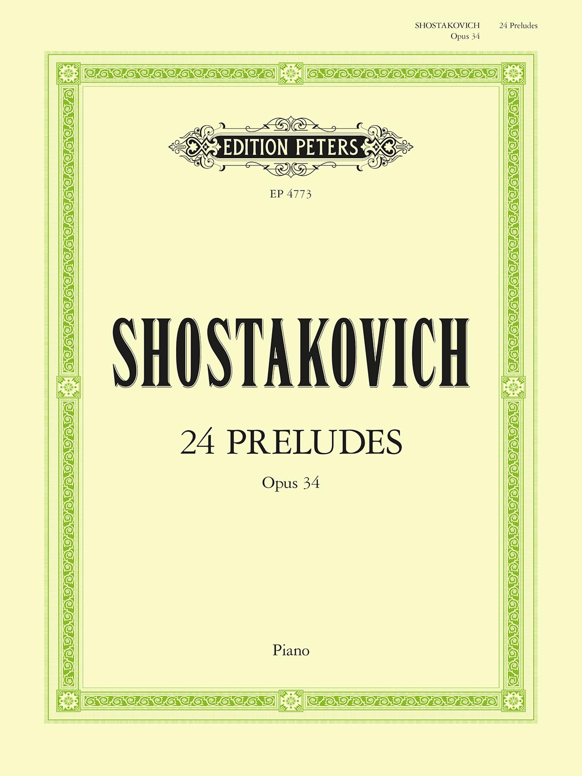 24 Preludes Op. 34 for Piano Sheet Music