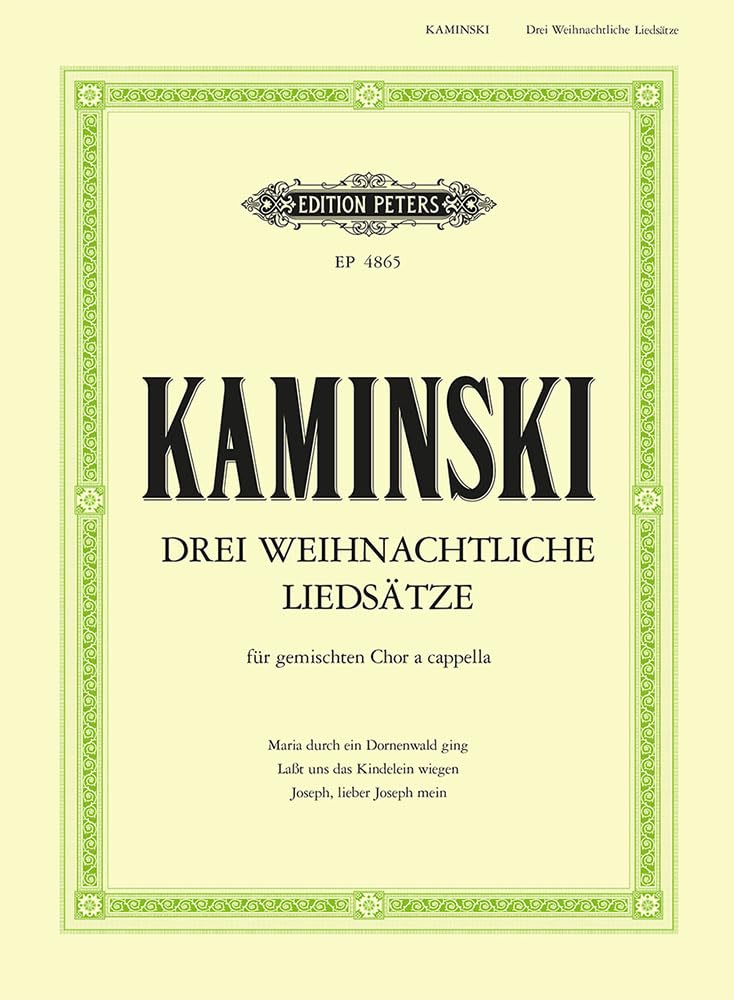 Kaminski: 3 Christmas Songs (Mixed Voice Choir) (EP4865) Books