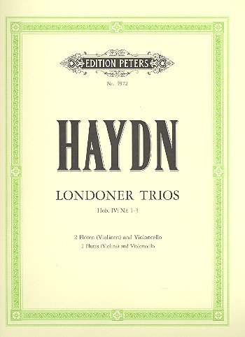 3 London Trios for 2 Flutes (2 Violins) and Cello Music