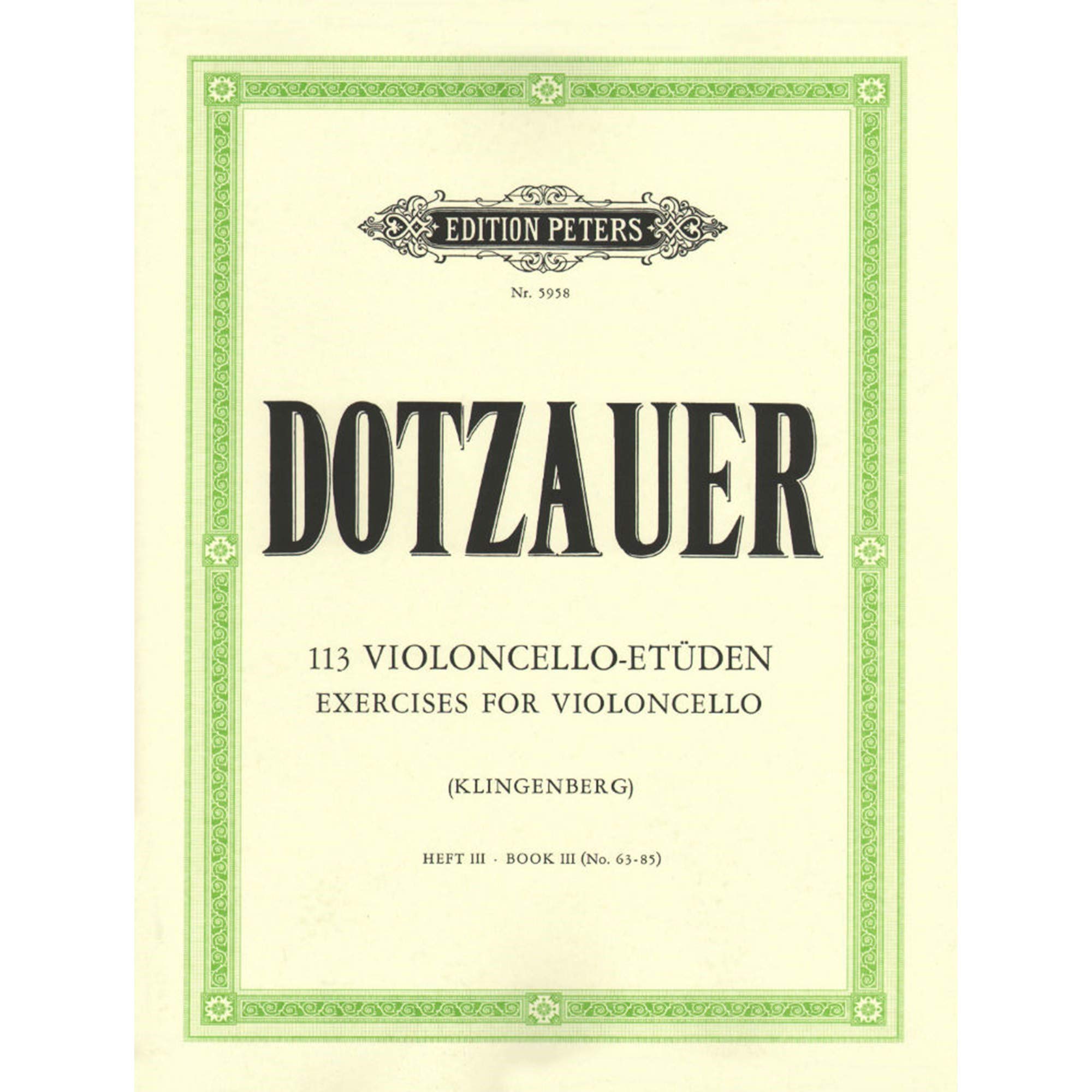 Product Image: 113 Exercises for Violoncello Vol.3