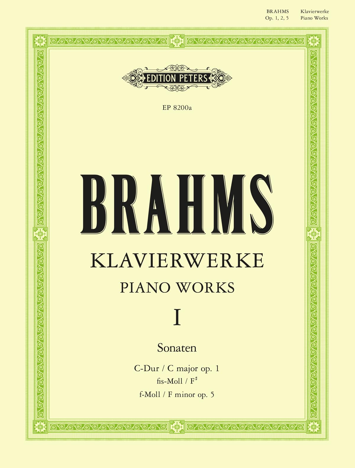 Piano Works -- Sonatas Opp. 1, 2, 5 Sheet Music
