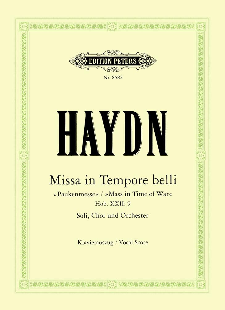 Messe D-Dur Hob. XII:9 (Paukenmesse), Klavierauszug: Urtext (Focke) (Edition Peters) Sheet Music