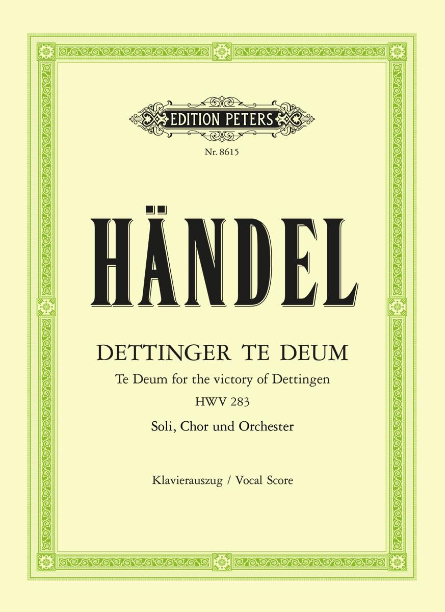 Dettingen Te Deum Hwv 283 (Vocal Score) Sheet Music