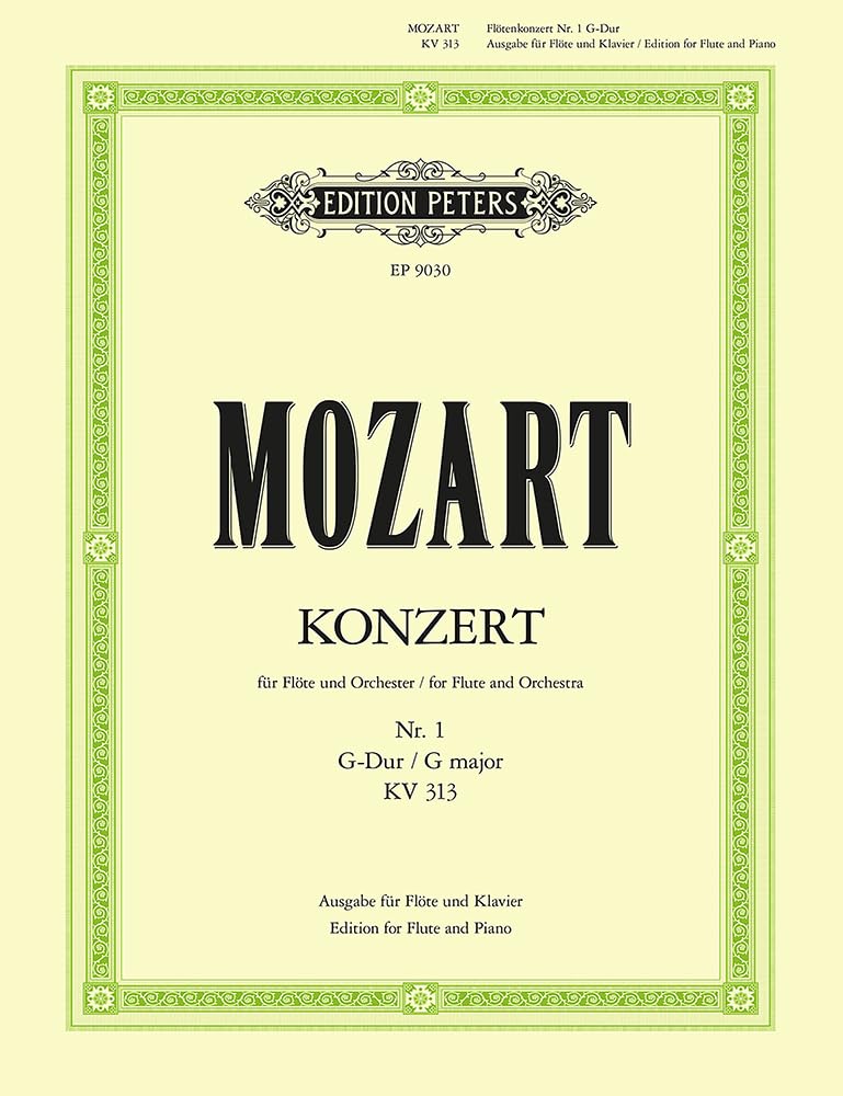 Flötenkonzert G-Dur KV 313 für Flöte und Orchester: Flöte und Klavier. Urtext (List/Thiele) (Edition Peters) Sheet Music
