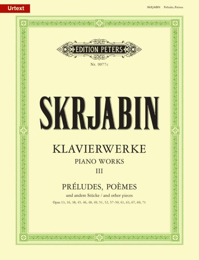 Selected Piano Works -- Préludes, Poèm Sheet Music