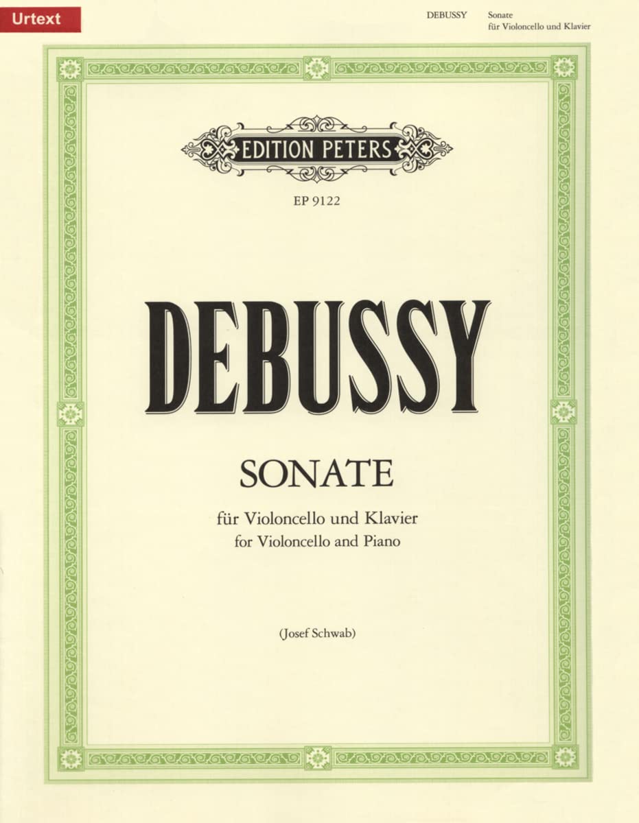 EDITION PETERS DEBUSSY CLAUDE - SONATA - CELLO AND PIANO Sheet Music