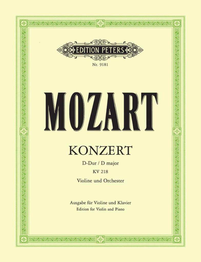 Violin Concerto No. 4 in D K218 (Edition for Violin and Piano) Sheet Music